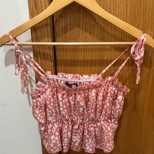 Pink Leopard Print Women's Top